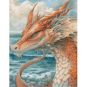 Cross Stitch Kits Stamped Full Range of Embroidery Kits,Fantasy dragon Cross Stitch Patterns Needlework Kits for Beginners 11CT Printed Kits 16x20 inch