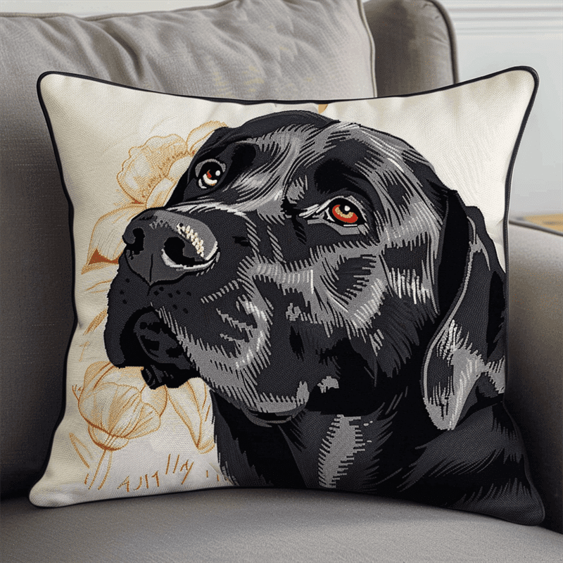 Cross Stitch Pillow Case Kits for Adults， Animals Pattern， 17.72 in X 17.72 in， Hand Embroidery Kits, Cross Stitch Pillow Kit DIY,  Needlework