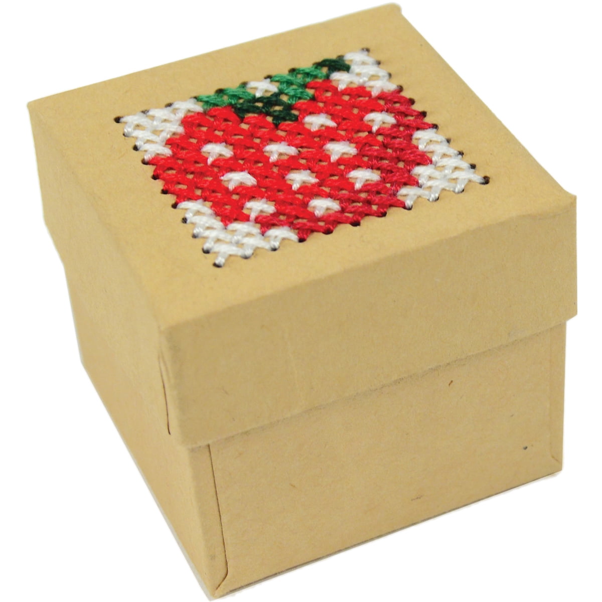 Cross Stitch Style Mini Trinket Boxes Punched For Cross Stit1.75"X1.75