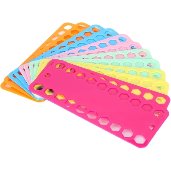 Cross Stitch Threads Organizer, 12Pcs Plastic Floss Bobbin Thread Winding Board with 20 Holes, for Needle and Thread Storage Cross Stitch Accessories