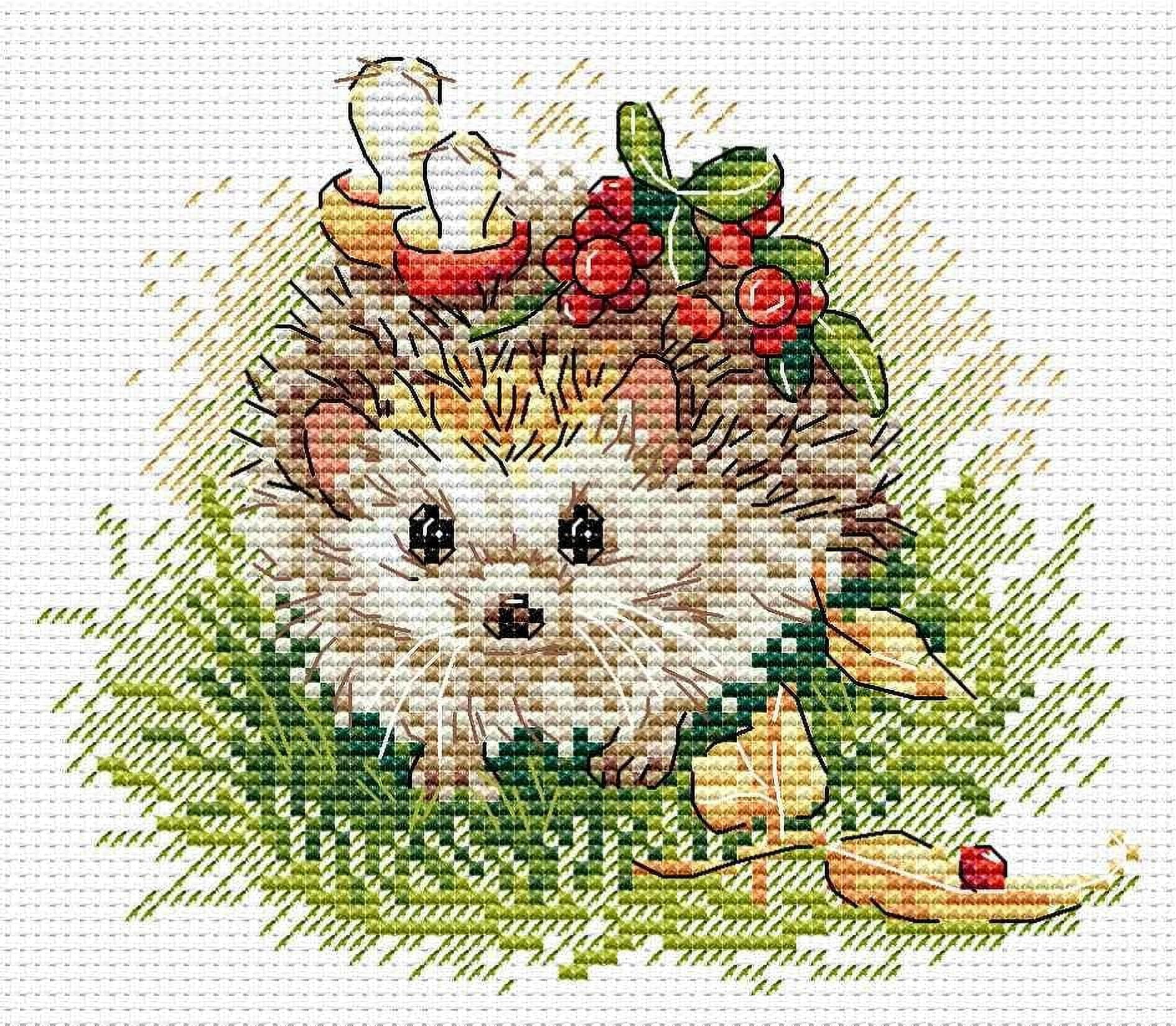 Cross Stitch kit. Forest Cross Stitch Pattern on Aida 14 Count Canvas