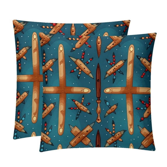 Cross Sumptuous Velvet Throw Pillow Covers Set of 2, Decorative Bed Pillow Cases with Unique Patterns for Home Decor, Sizes 16x16, 18x18, 20x20 Inches