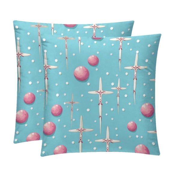 Cross Throw Pillow Covers Set of 2 - Available in 16x16, 18x18, 20x20 Inches with Unique Patterns - for Home Decor, Throw Pillow Inserts, Pillow Inserts, Bed Pillow