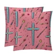 thumbnail image 1 of Cross Throw Pillow Covers Set of 2 with Velvet Fabric and Unique Patterns for 16x16, 18x18, 20x20 Inch Throw Pillow Inserts, Throw Pillows, Throw Pillow - for Any Occasion, 1 of 6