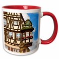 thumbnail image 1 of 3drose, Cross Timbered, Rothenburg Ob Der Tauber, Germany - Eu10 Mgl0139 - Miva Stock, 11oz Two-tone Red Mug, 1 of 6