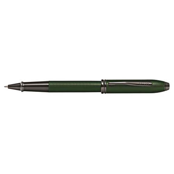 Cross Townsend Midnight Green Micro Knurled and Sandblasted Matte Black PVD w/Matte Black PVD Appointmen's Selectip Rollerball Pen