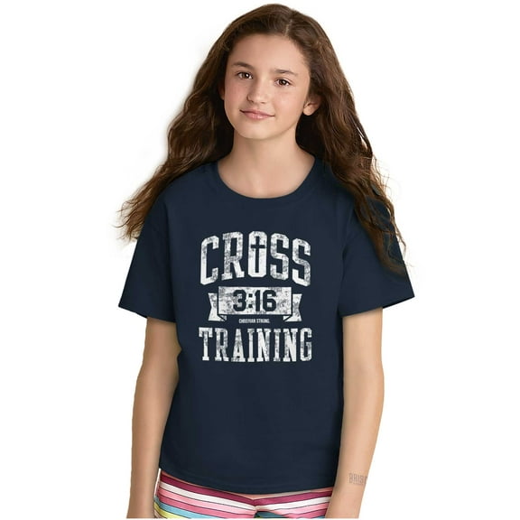 Cross Training 3:16 Christian Crewneck T Shirts Boy Girl Teen Brisco Brands L