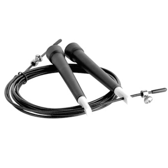 Cross Training And Functional Fitness - Adjustable - Pu Wire Skipping Rope For Adults And Children - black