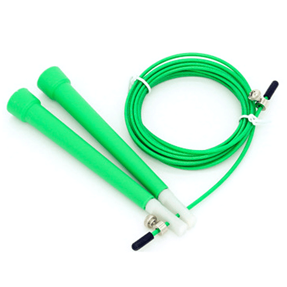 Cross Training And Functional Fitness - Adjustable - Pu Wire Skipping Rope For Adults And Children - green