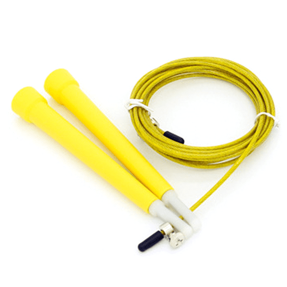 Cross Training And Functional Fitness - Adjustable - Pu Wire Skipping Rope For Adults And Children - yellow