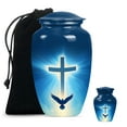 thumbnail image 1 of Cross Urn for Ashes for Women, Small Urn for Ashes for Women, Large Urns for Human Ashes Adult, Small Urns for Human Ashes Keepsake(Size - 10inch 1Pcs, 3inch 1Pcs), 1 of 1