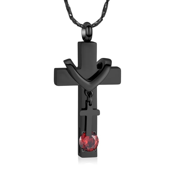 Cross Urn Jewelry Crystal Urn Necklace for Ashes Keepsake Urn Cremation Jewelry Memorial Ash Holder Pendant