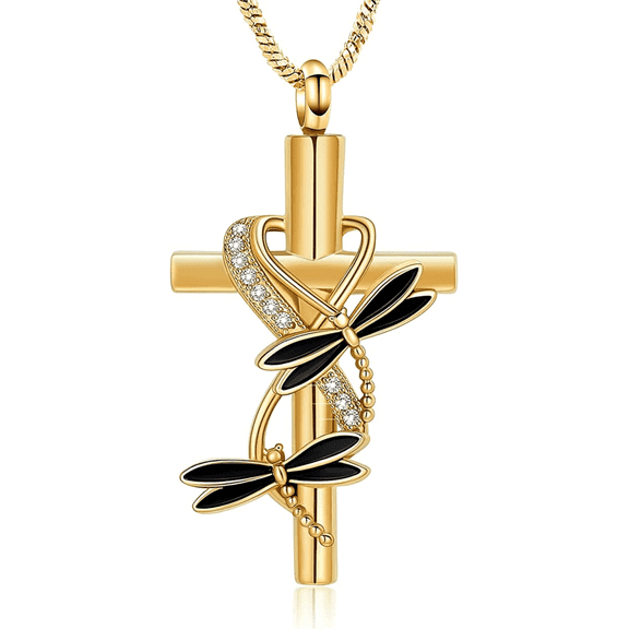 Cross Urn Necklace for Ashes for Mother's Day Gifts for Mom Necklace Cross Jewelry Gifts for Mother Daughter Grandma Cross Pendant Necklace for Women Memorial Ashes Jewelry