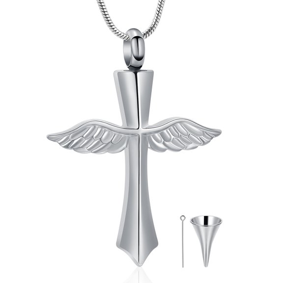 Cross Urn Necklace for Ashes Keepsake Urn Cremation Jewelry Memorial Ash Holder Pendant