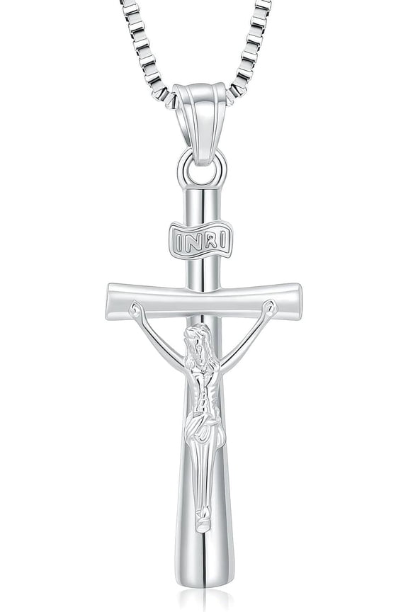 Cross Urn Necklaces for Ashes for Women Men Cremation Pendant Necklace for Ashes Stainless Steel Memorial Jewelry