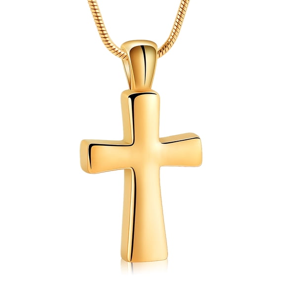 Cross Urn Pendant Memory Necklace for Cremation Ashes Holder Memorial Jewelry