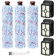 thumbnail image 1 of Cross Wave Replacement for Bissell CrossWave Pet Pro 1785 2306 Series Vacuum Cleaner, 3 Pack 1868 Multi-Surface Brush Rolls + 3 Pack 1866 Vacuum Filters, Compare to Part 1608684, 1608683, 160-8683, 1 of 7