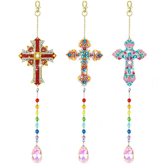 Cross Wind Chime Diamond Painting Kit 3 Piece