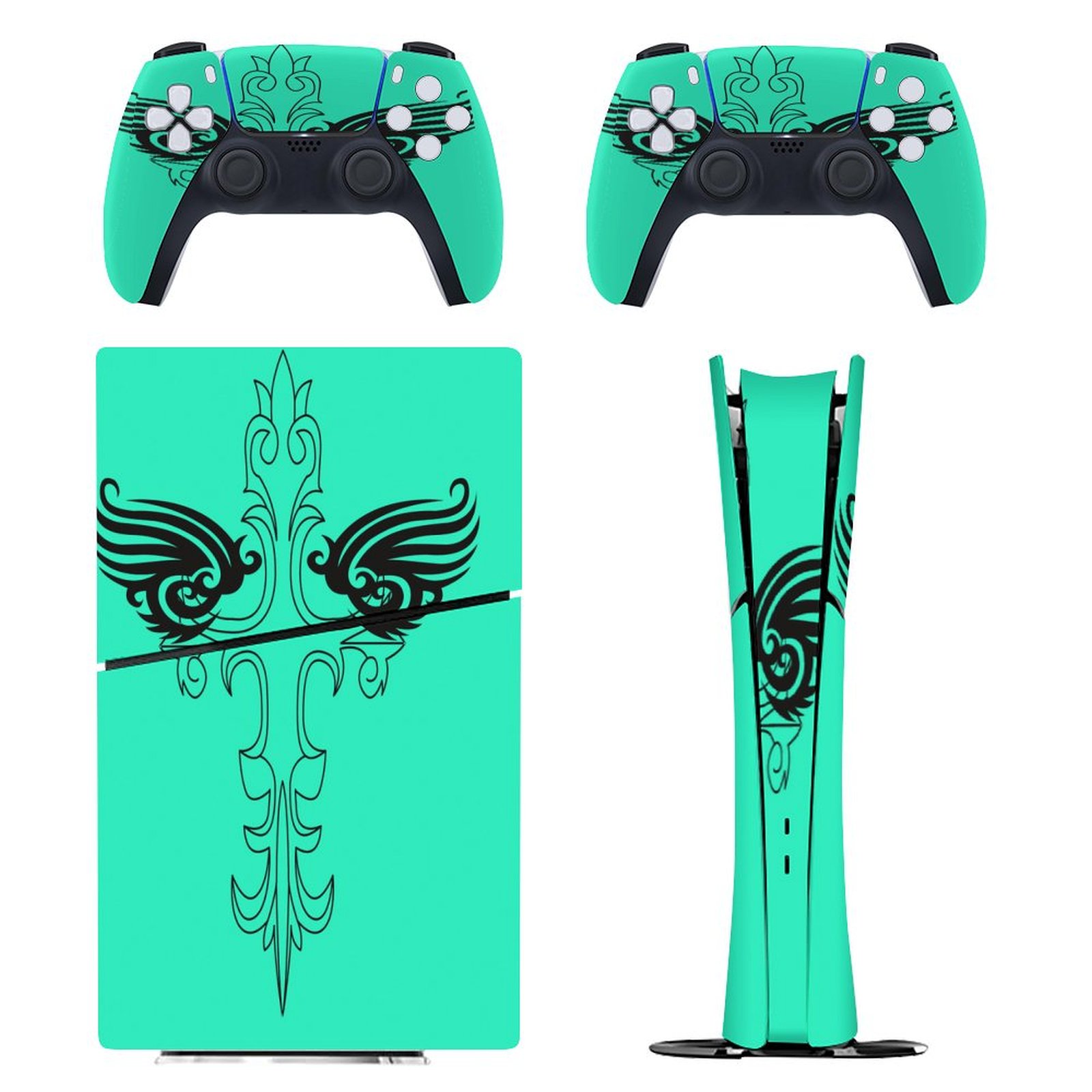 Cross, Wings PS5/PS5 Slim Digital Disc Skin Sticker For Console And ...