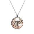 thumbnail image 1 of Cross Women's Circular Glass Design Pendant Necklace, 1 of 5