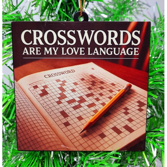 Cross Word Christmas Ornament