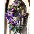 thumbnail image 1 of Cross Wreath, Purple Floral Wreath, Easter Wreath, Religious Decor, 1 of 5