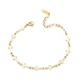 thumbnail image 1 of Cross adjustable chain bracelet, titanium steel trendy and versatile jewelry, gold, 1 of 4