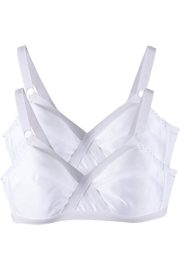 Cross and Shape Bra White, Set of 2