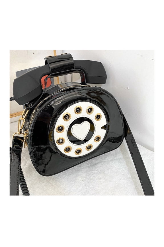 Cross-border Hot Sweet Girl Phone Handbag, Creative Fun Shoulder Crossbody Bag, Unique Print Color-Block Messenger Purse for Daily Use