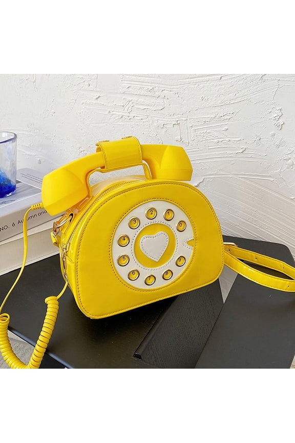 Cross-border Hot Sweet Girl Phone Handbag, Creative Fun Shoulder Crossbody Bag, Unique Print Color-Block Messenger Purse for Daily Use