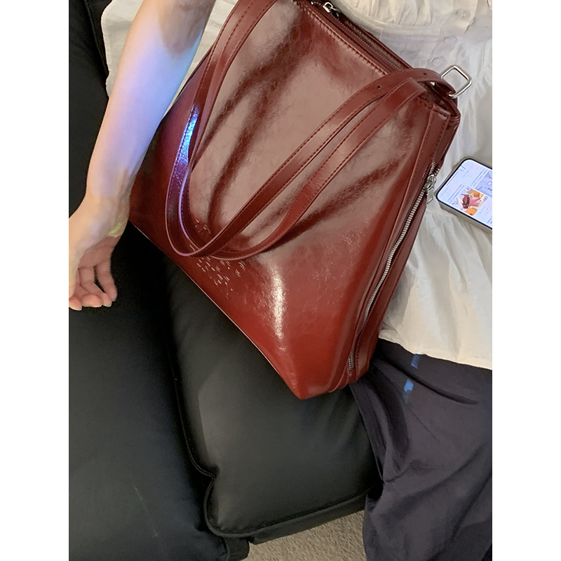 Crossborder Retro Highend Tote Bag Highend Largecapacity Shoulder