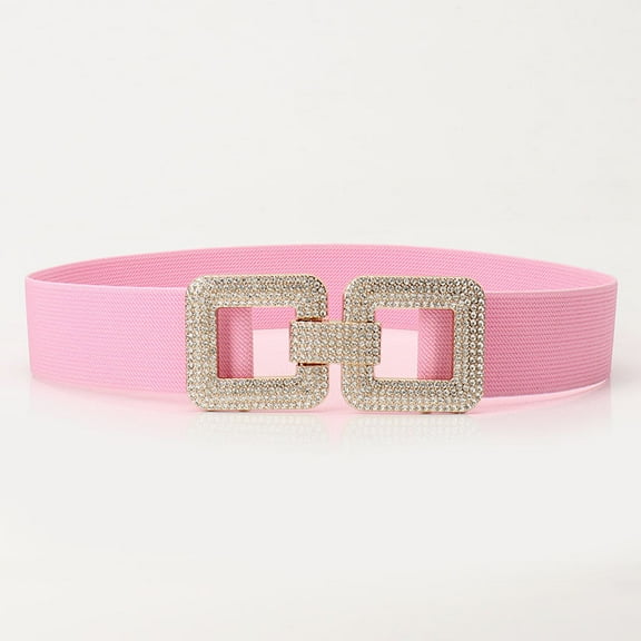 Cross-border high-end rhinestone belt, women's versatile coat, suit jacket, women's belt, European and American buckles, elastic waist seal