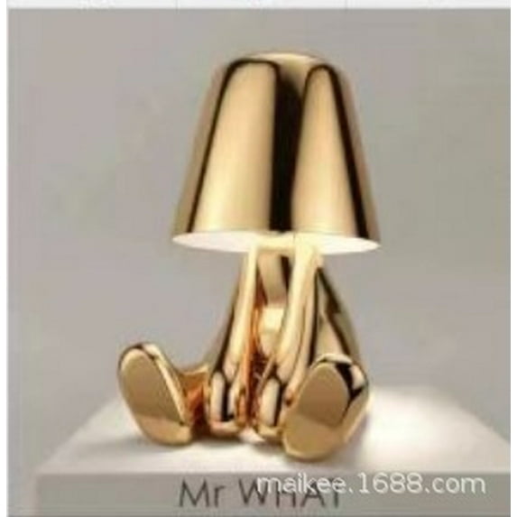 Cross-border hot-selling thinker statuette desk lamp bedroom charging night light Italian ins decorative ornament desk lamp
