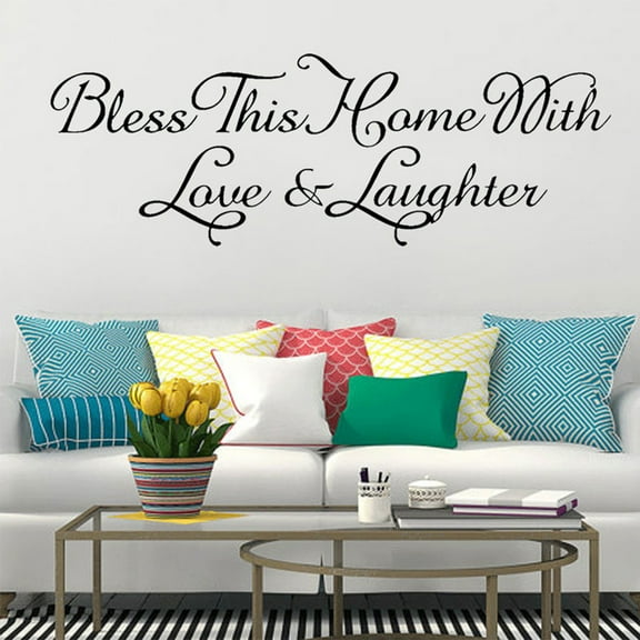 Cross border new English proverb bless carved wall stickers living room bedroom home decoration paintings