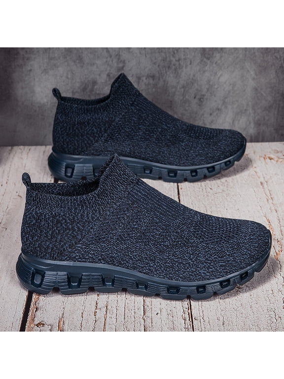 Cross-border plus-size spring couple's fly-knit sock shoes, sneakers, casual shoes x factory direct sale