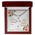 thumbnail image 1 of Cross necklaces with a Bible Verse Card - Jeremiah 313 - Cuban Link Chain with Artisan Cross, 1 of 5