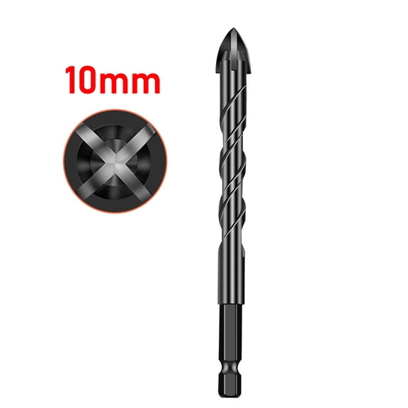 Cross-shaped hexagonal tile tips glass cement hole opener triangle alloy drill bit size 3mm 4mm 5mm 6mm 7mm 8mm 10mm 12mm