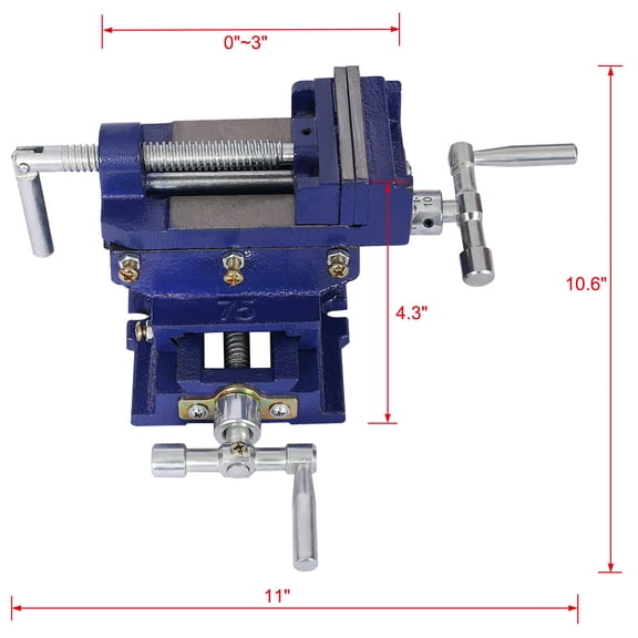 Cross slide vise, Drill Press Vise 3inch,drill press metal milling 2 way X-Y ,benchtop wood working clamp machine,