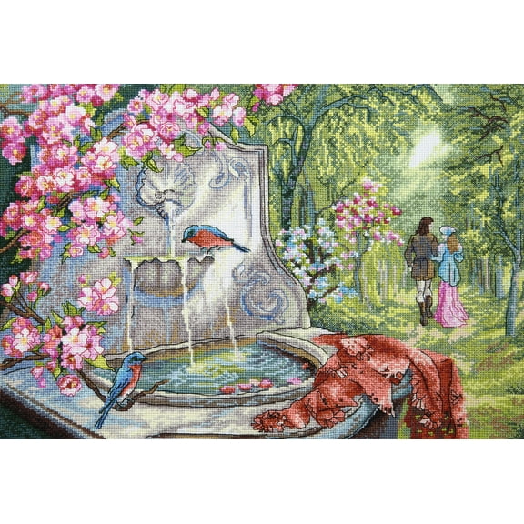 Cross-stitch kit M-370C "Azure Birds"