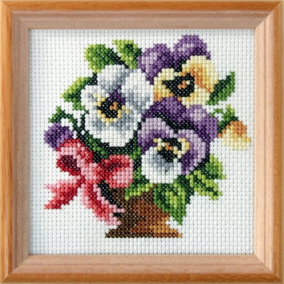 Cross stitch kit "Pansies " 7591