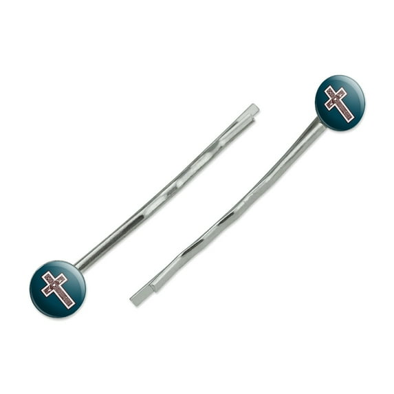 Cross with Heart Christianity Bobby Pins Barrettes Hair Styling Clips