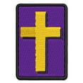 thumbnail image 1 of Cross with Shadow Christian Religion Applique Multi-Color Embroidered Hook & Loop Patch - 3 Inch Medium, 1 of 5