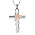 thumbnail image 1 of Cross with Sunflower Cremation Jewelry for Ashes Ash Holder Necklace Pendent for Ashes and Chain, 1 of 8