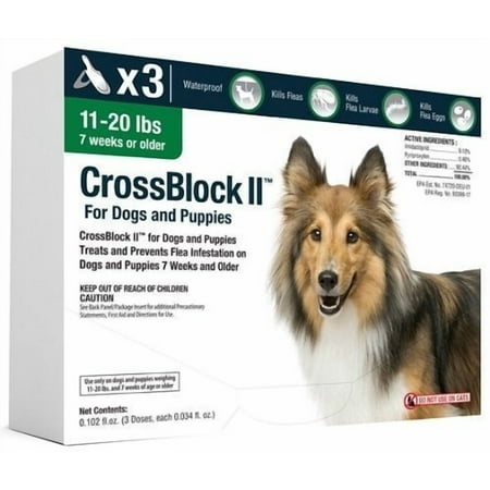 CrossBlock II Topical Flea Monthly Treatment Dogs 11-20lbs 3PCK