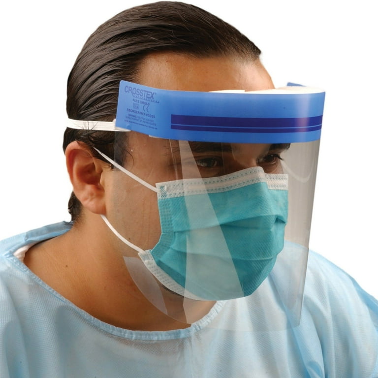 Wraparound Face Shield Crosstex One Size Fits Most 3/4 Length Anti-fog Disposable NonSterile Wraparound Face Shield Crosstex One Size Fits Most 3/4 Length Anti-fog Disposable NonSterile