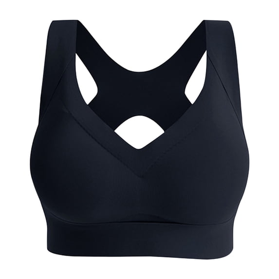 Crossback Wireless Full Coverage Seamless Bra for Older Women, Plus Size No Underwire Push Up Posture Support Bralette, Posture Corrector Correcting Everyday Bra