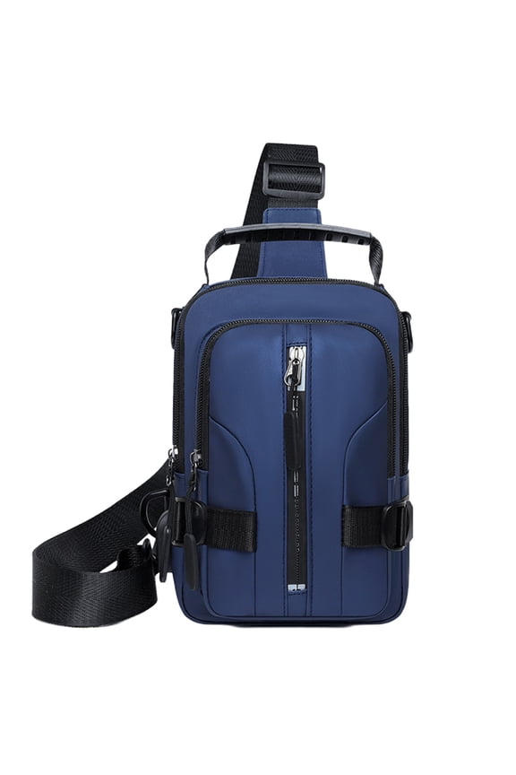 Crossbody Backpack Shoulder Sling Bag for Men Women Motorcycle Messenger Bag for Cycling Hiking Holiday Gifts (Blue)