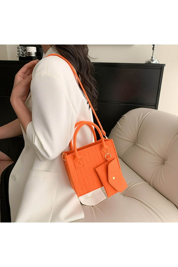 Crossbody Bag under $5! Xqxayjr Women's Felt Messenger Bag, Zipper Closure Shoulder Bag, Crossbody Purse for Work Travel, Casual Handbag for Daily Use, Lightweight Tote Bag