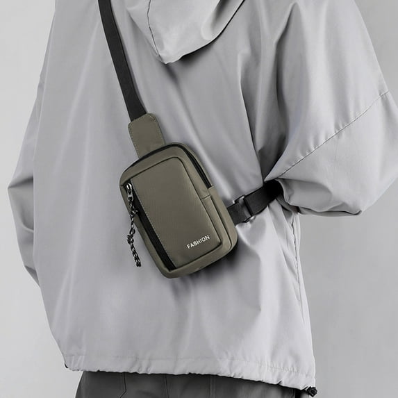 Crossbody Bag, Chest Bag, Men's Nylon Shoulder Bag Large Capacity Multifunctional Outdoor Travel Street Casual