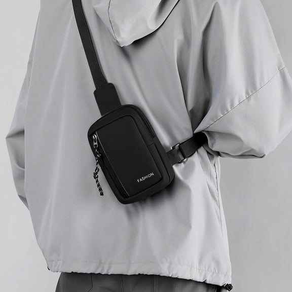 Crossbody Bag, Chest Bag, Men's Nylon Shoulder Bag Large Capacity Multifunctional Outdoor Travel Street Casual